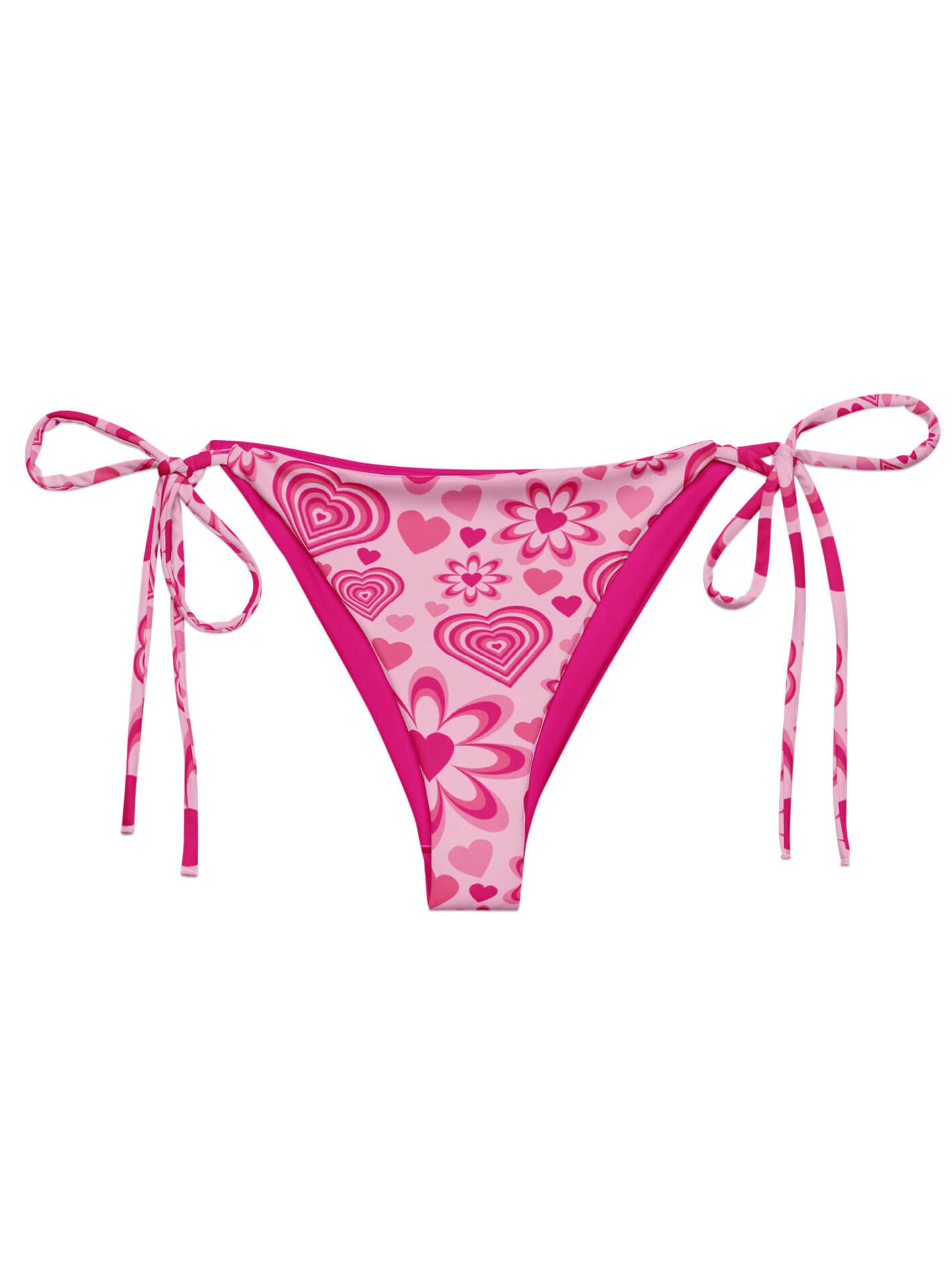 Y2K heart plus size bikini.