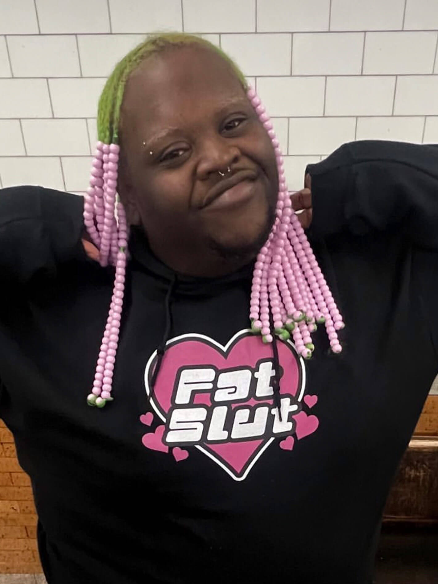Fat slut hoodie.