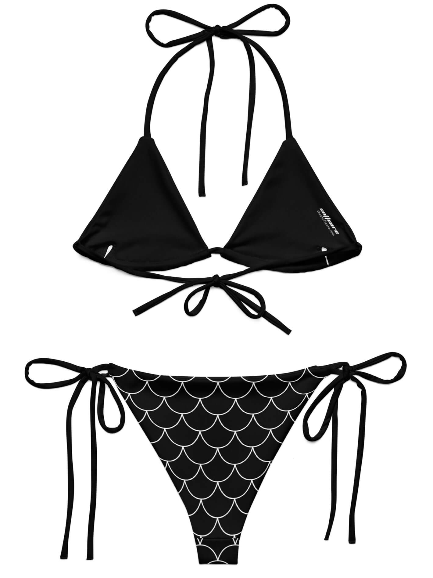 Goth summer mermaid plus size bikini.