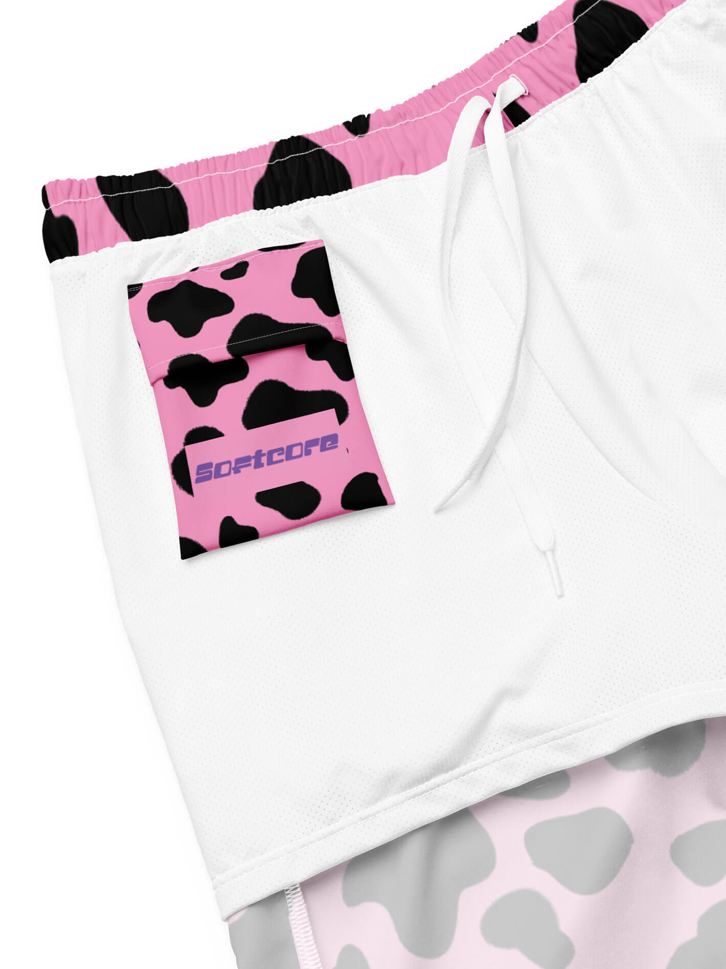 Cow print plus size swimsuit.