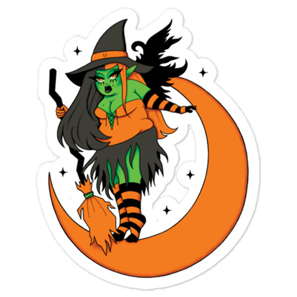 Halloween goth fairy sticker.