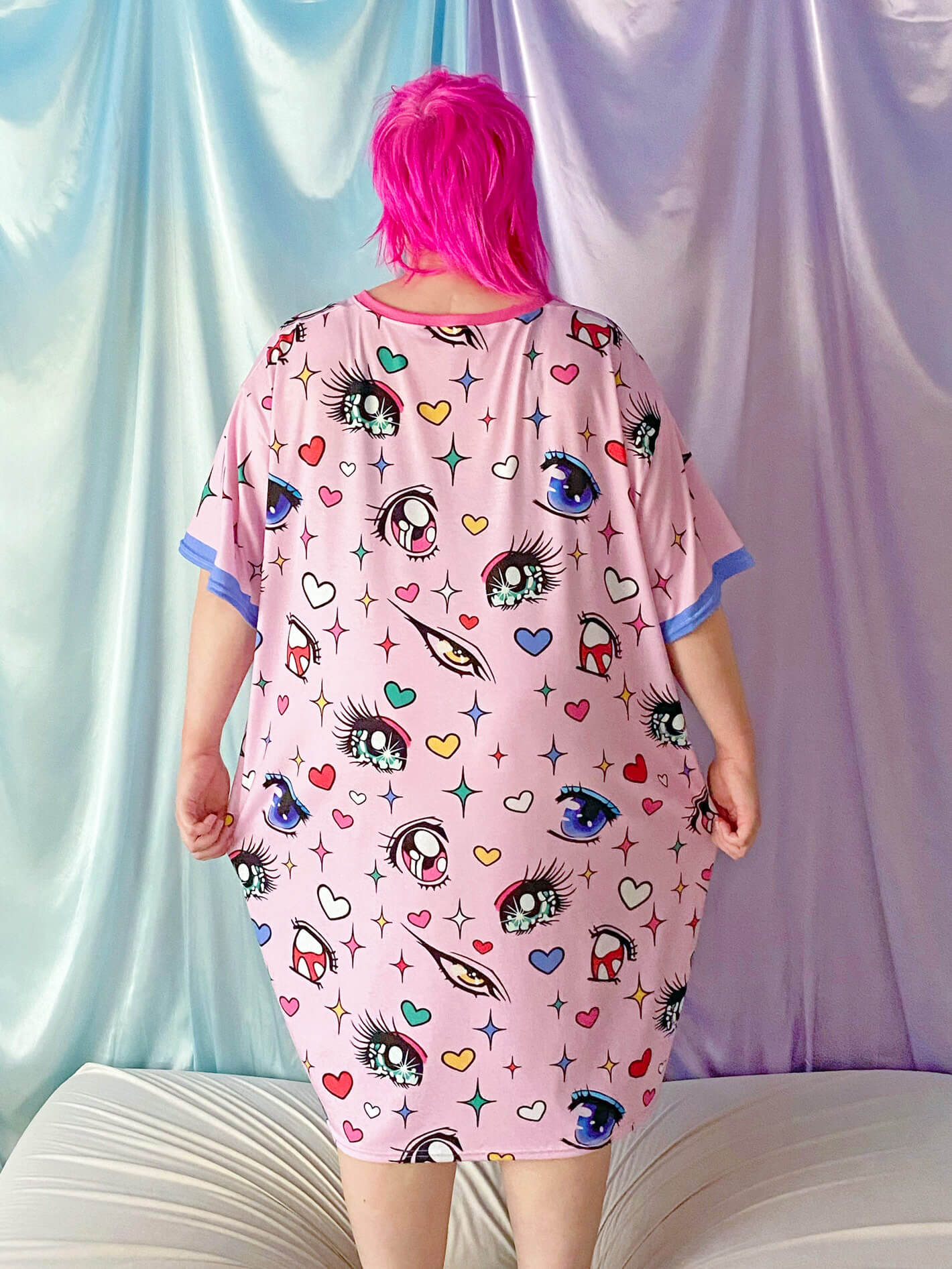 Pink kawaii plus size dress.