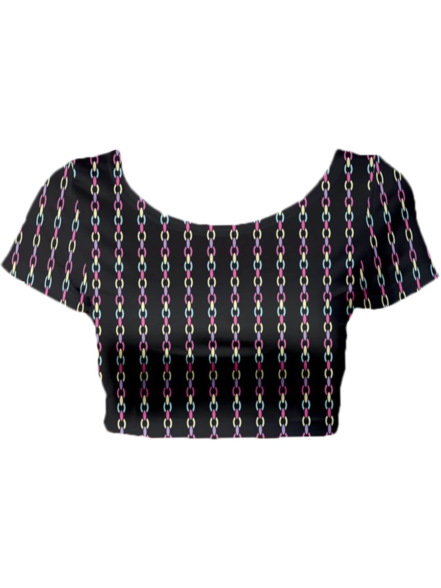 Pastel goth chain crop top.