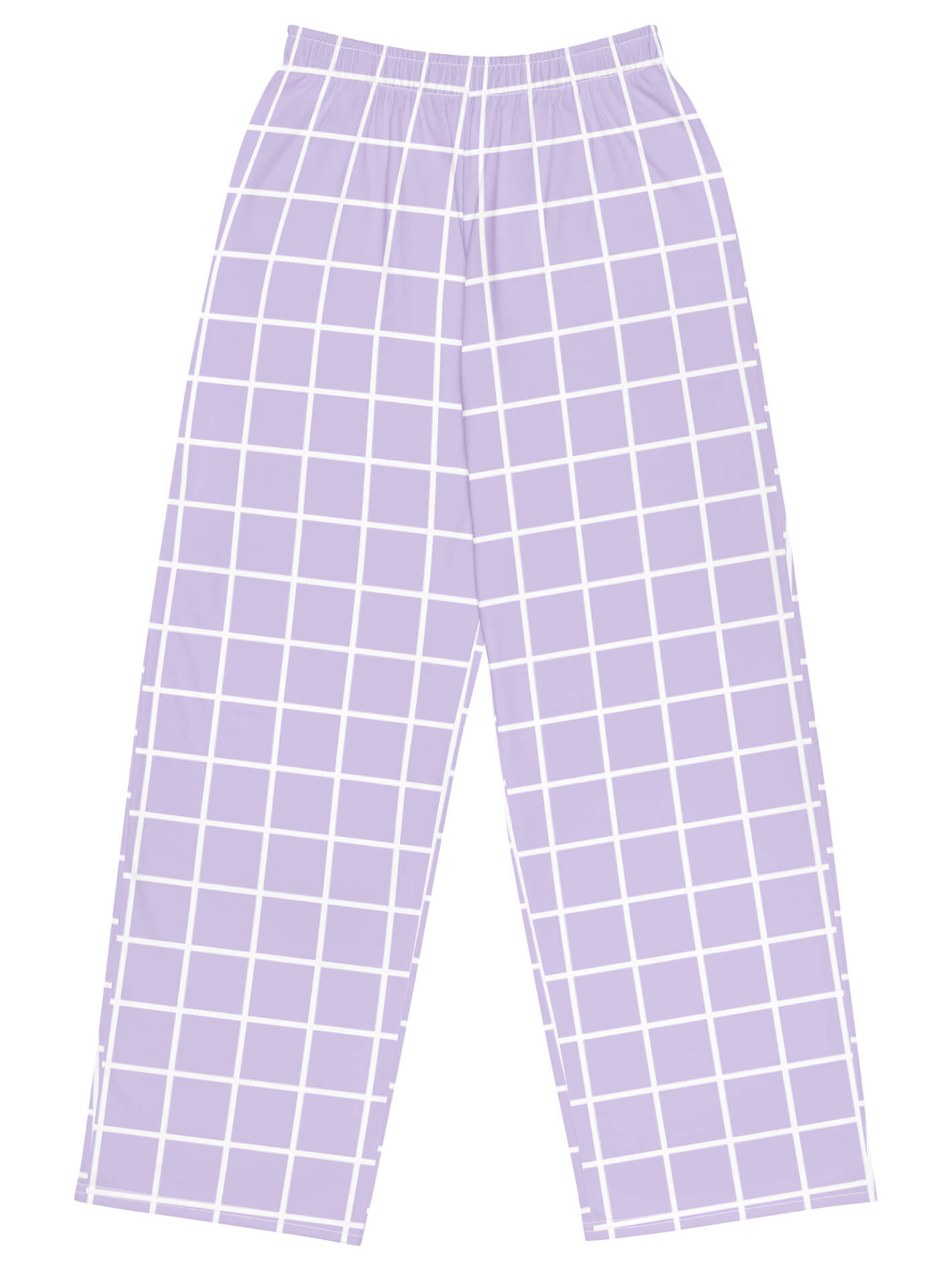 Pastel grid plus size pants.