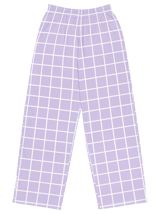 Pastel grid plus size pants.