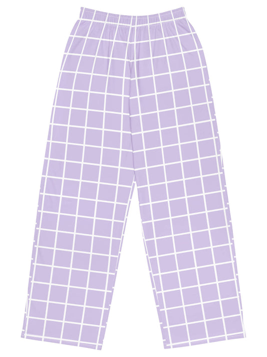 Pastel grid plus size pants.