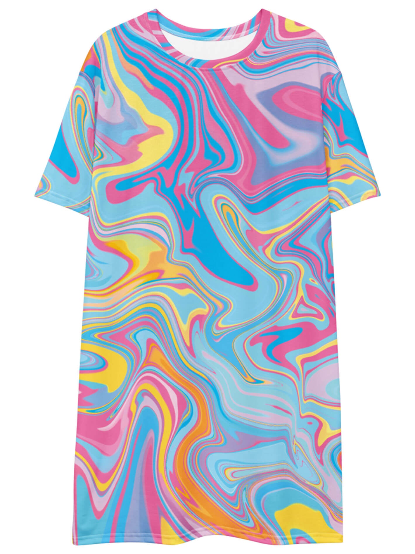 Rainbow trippy plus size dress.