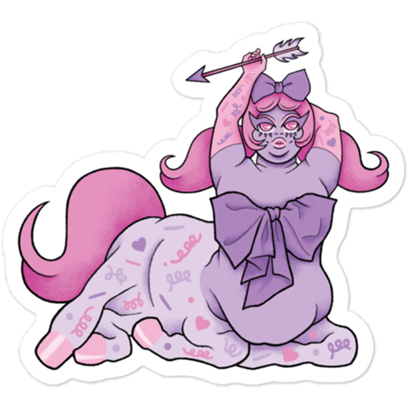 Sagittarius body positive sticker.