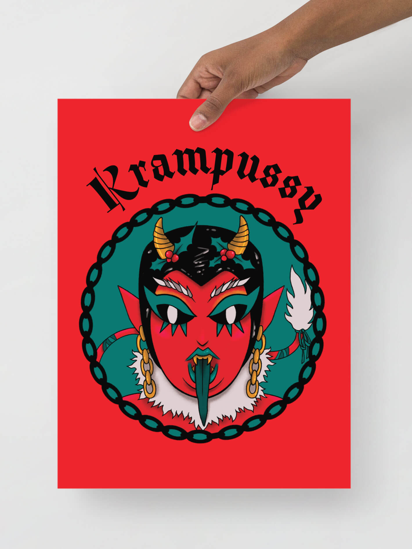 Sexy Krampus art print.