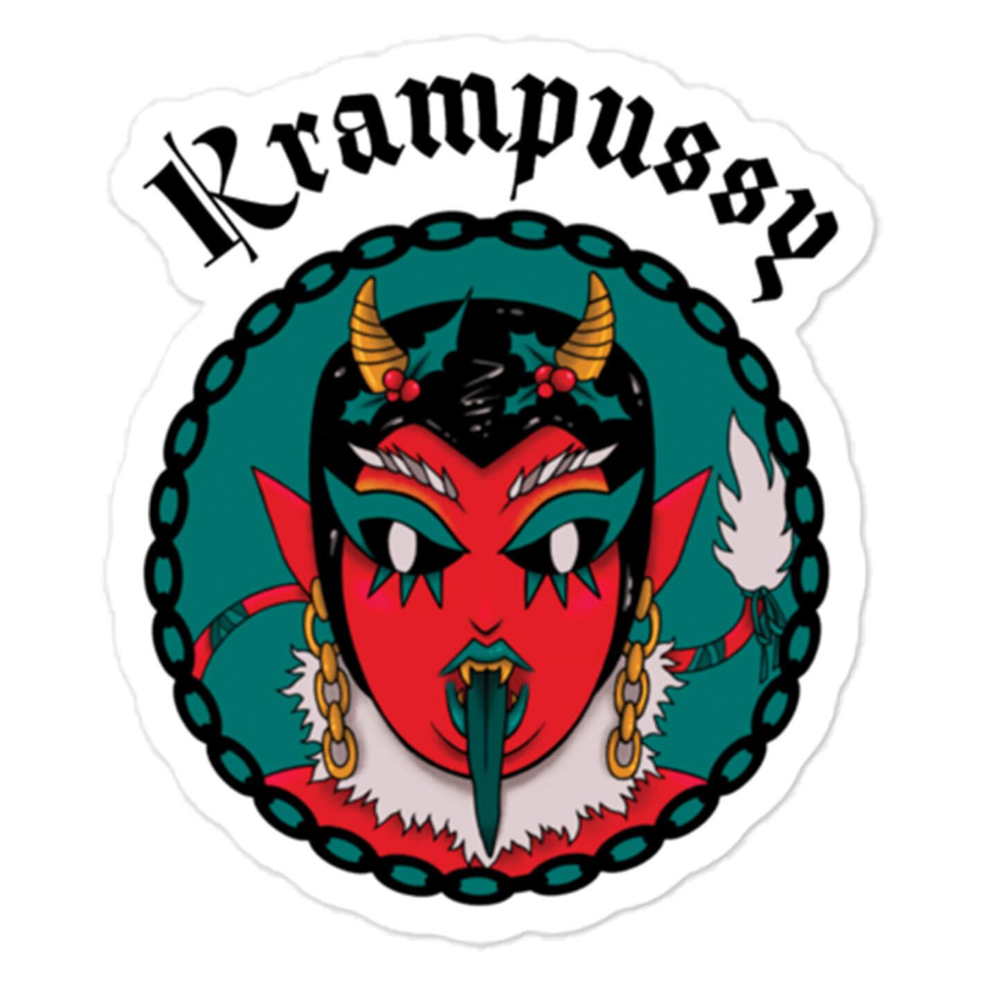 Sexy Krampus sticker.