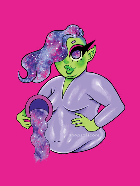 Aquarius zodiac plus size art print.