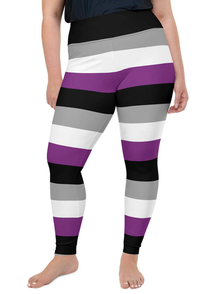 Asexual pride leggings.