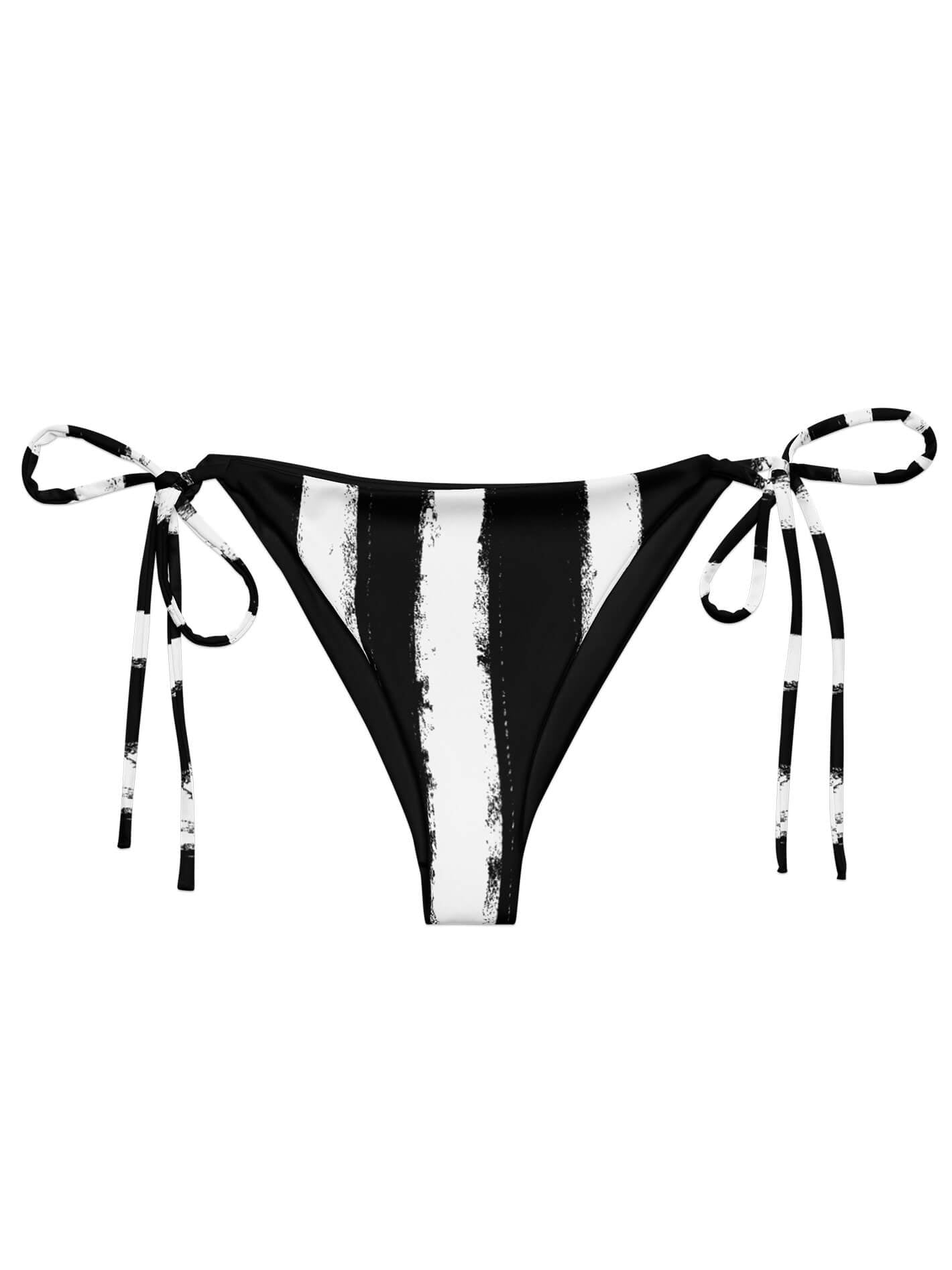 Black and white plus size goth bikini.