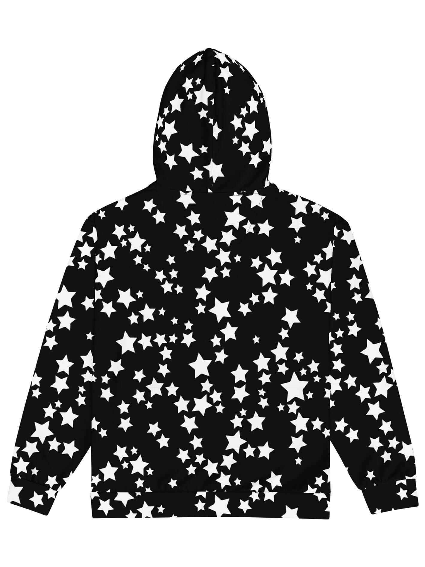 Black and white star plus size hoodie.