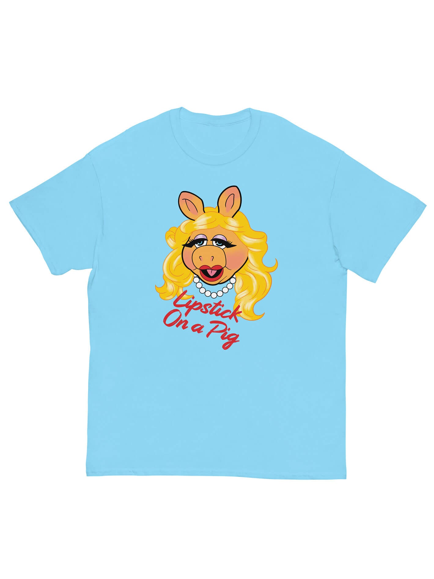 Blue plus size miss piggy unisex t-shirt.
