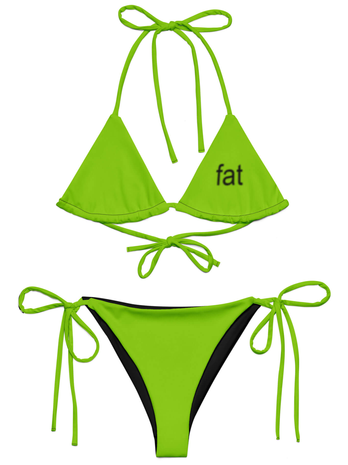 Brat plus size green bikini.