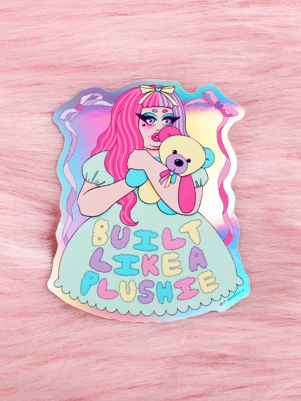Built like a plushie kawaii lolita sticker.