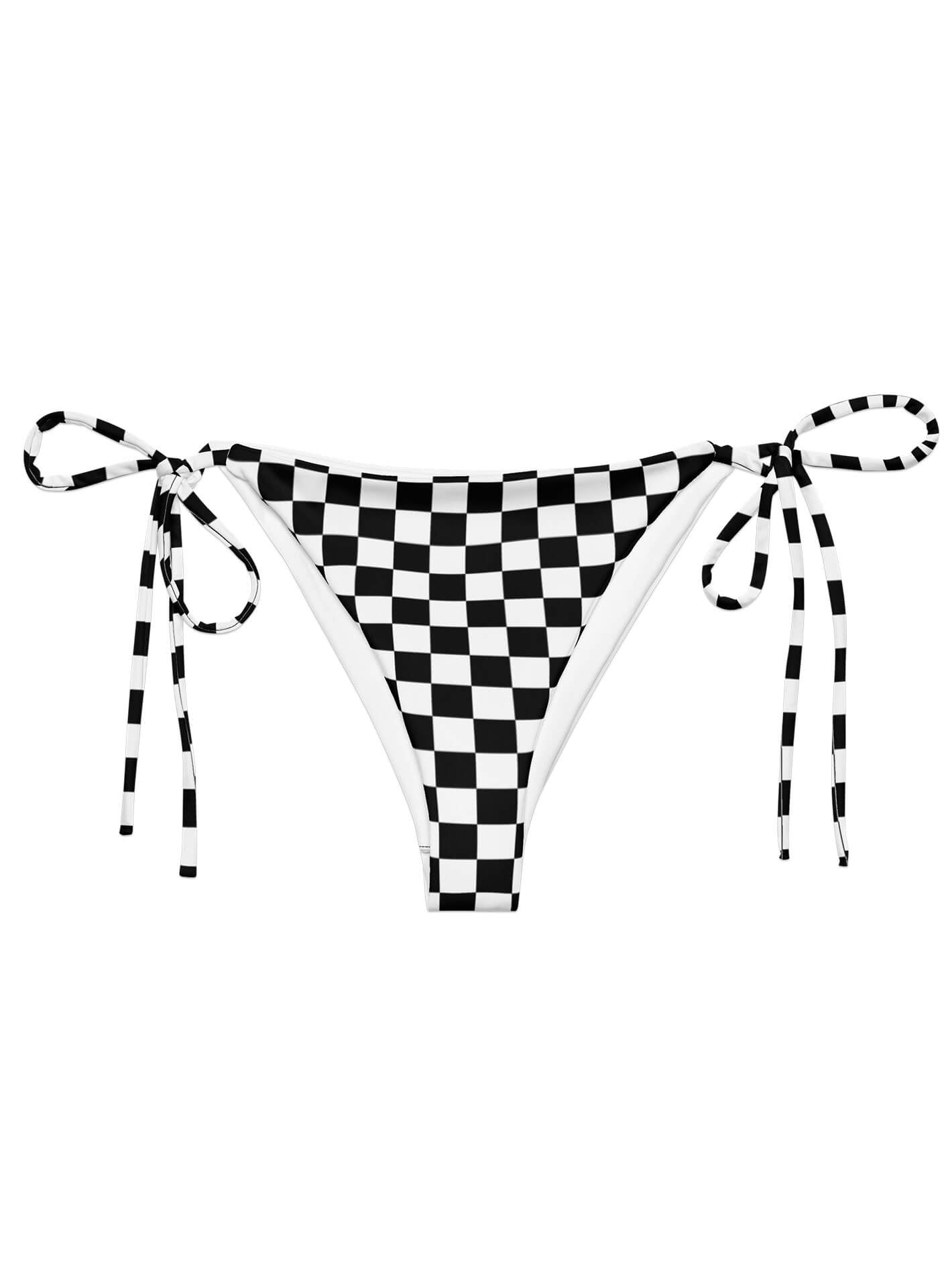 Checker plus size bikini bottoms.