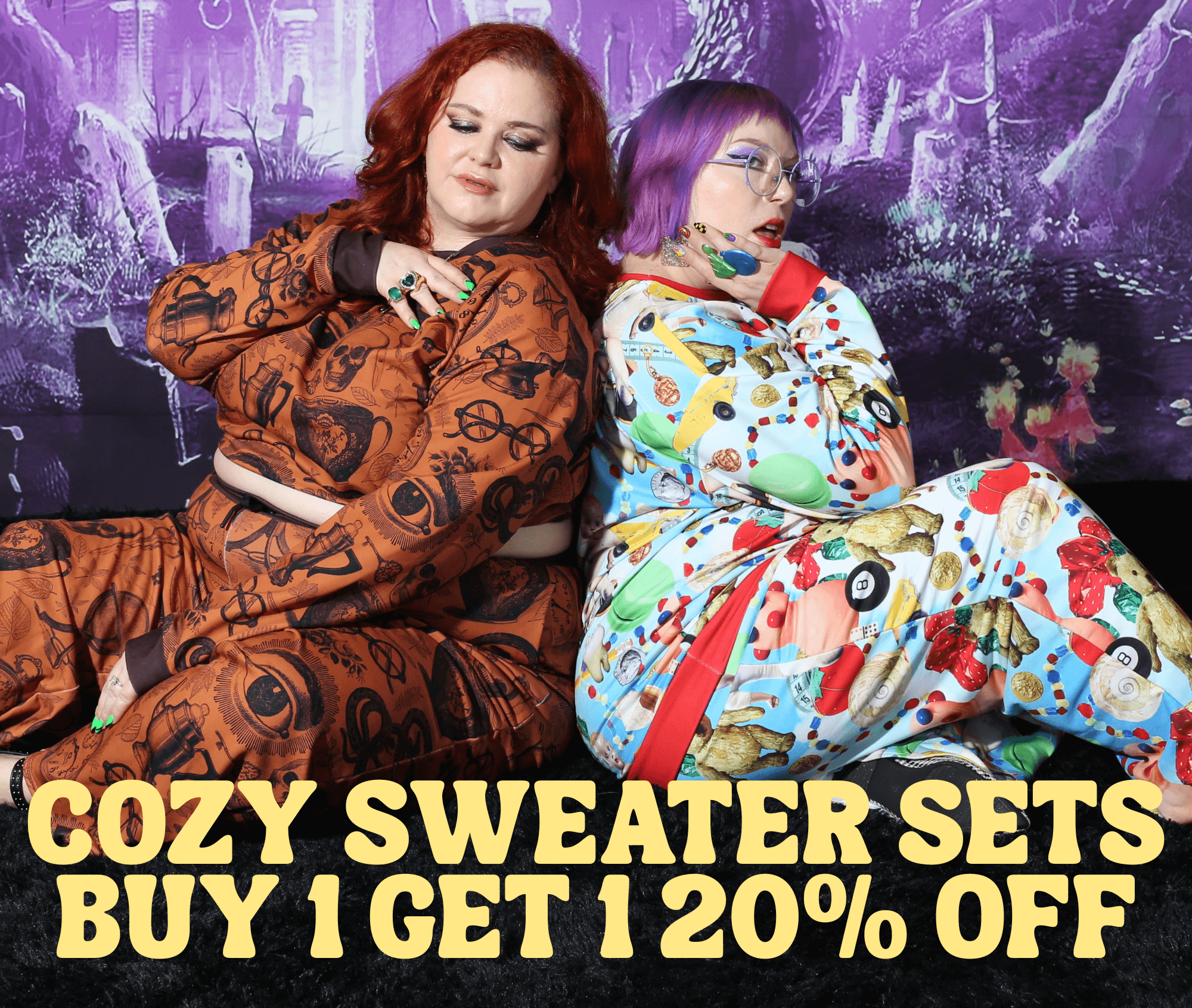 Cozy sweater sets buy 1 get 1 20% off. Click through to shop.