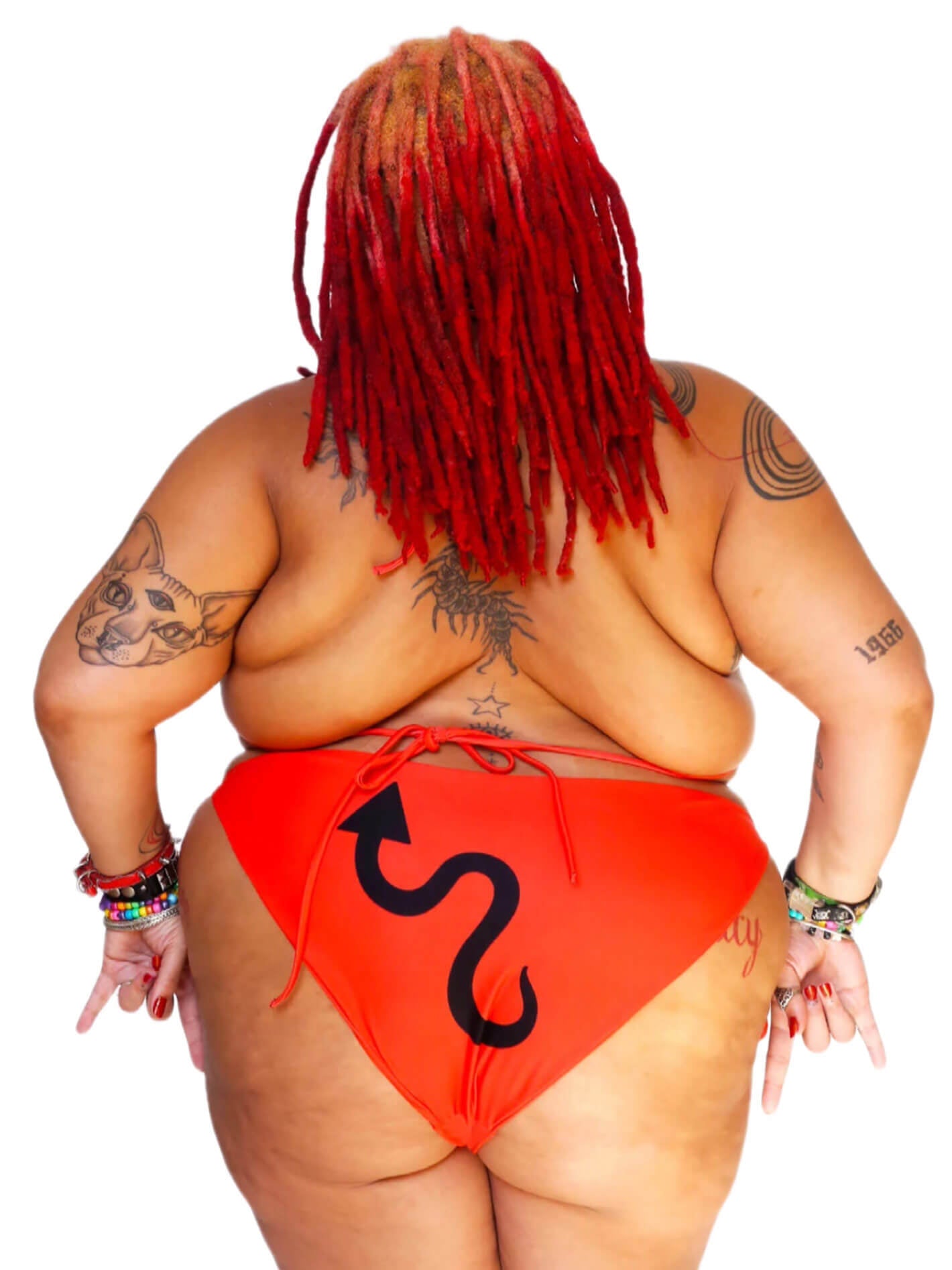 Devil y2k plus size bikini.