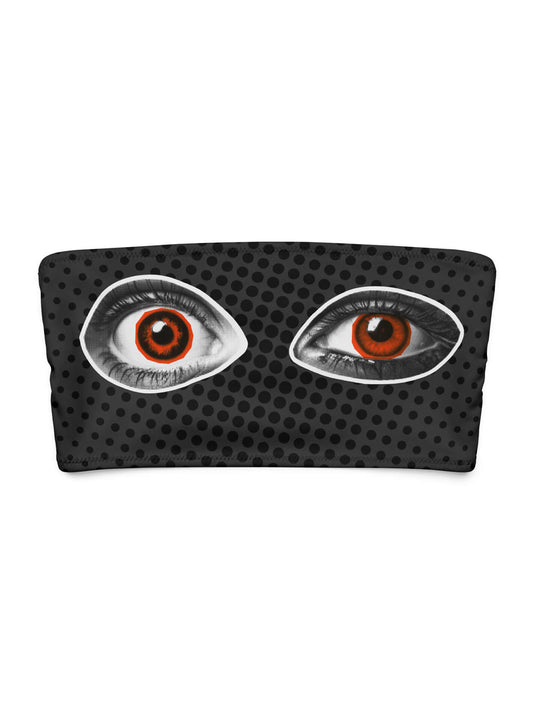 Evil eyes punk plus size bikini top.