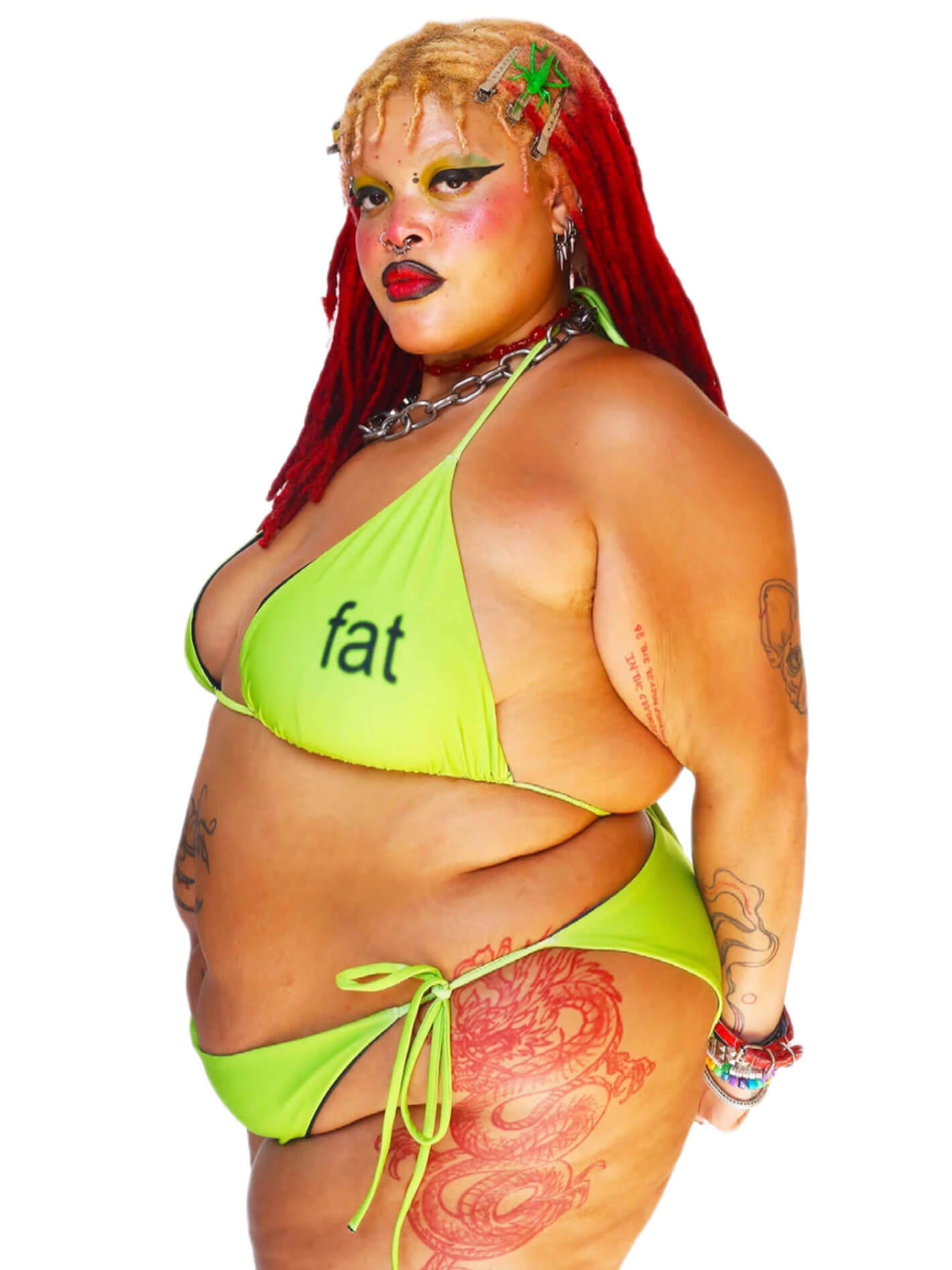 Fat brat plus size string bikini.