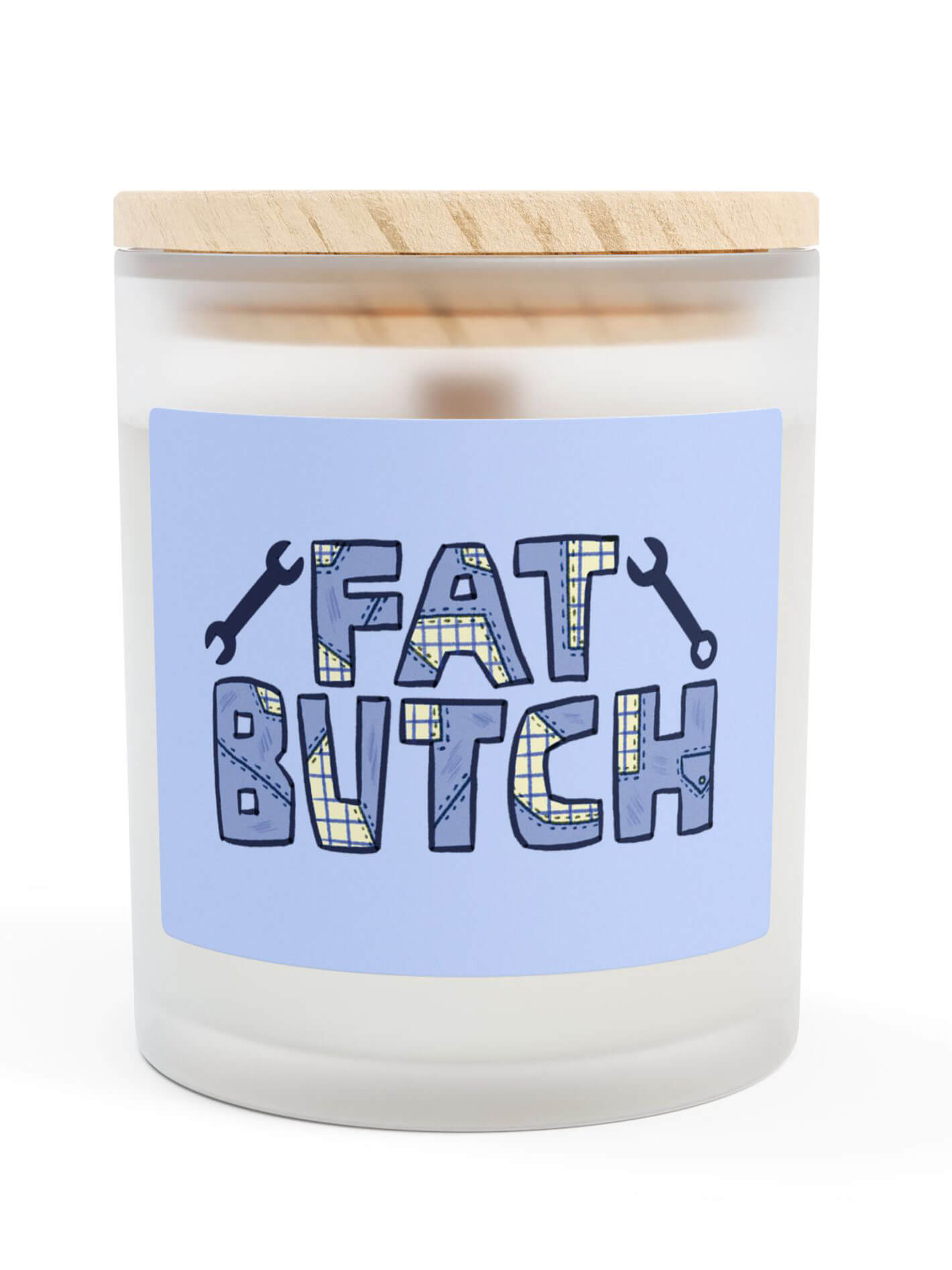 Fat Butch queer love candle.