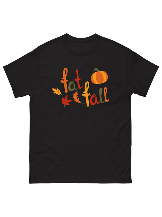 Fat fall plus size graphic tee.