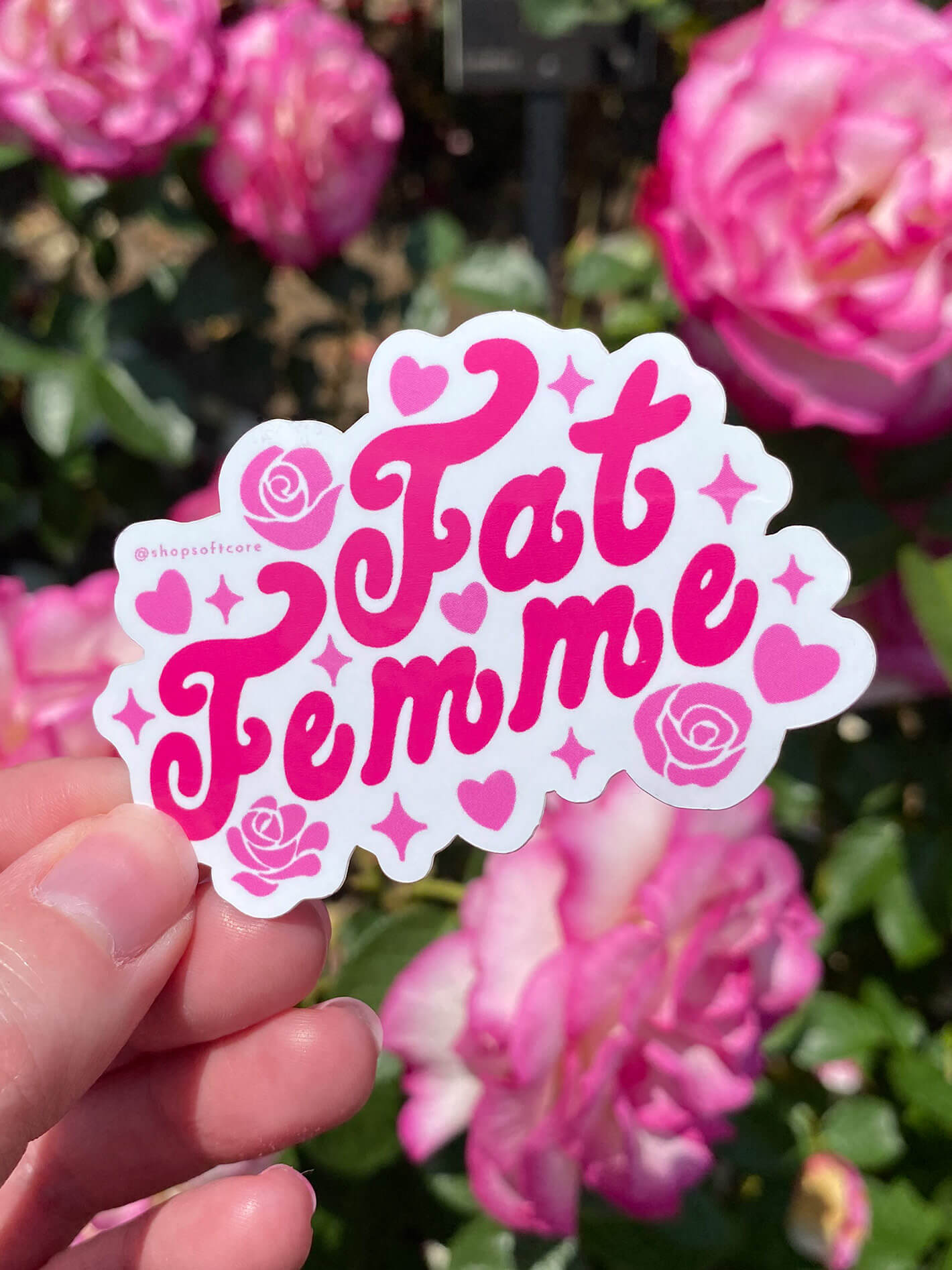 Fat femme bopo queer sticker.