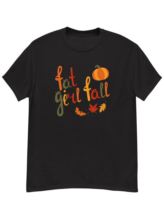 Fat girl fall plus size graphic tee.