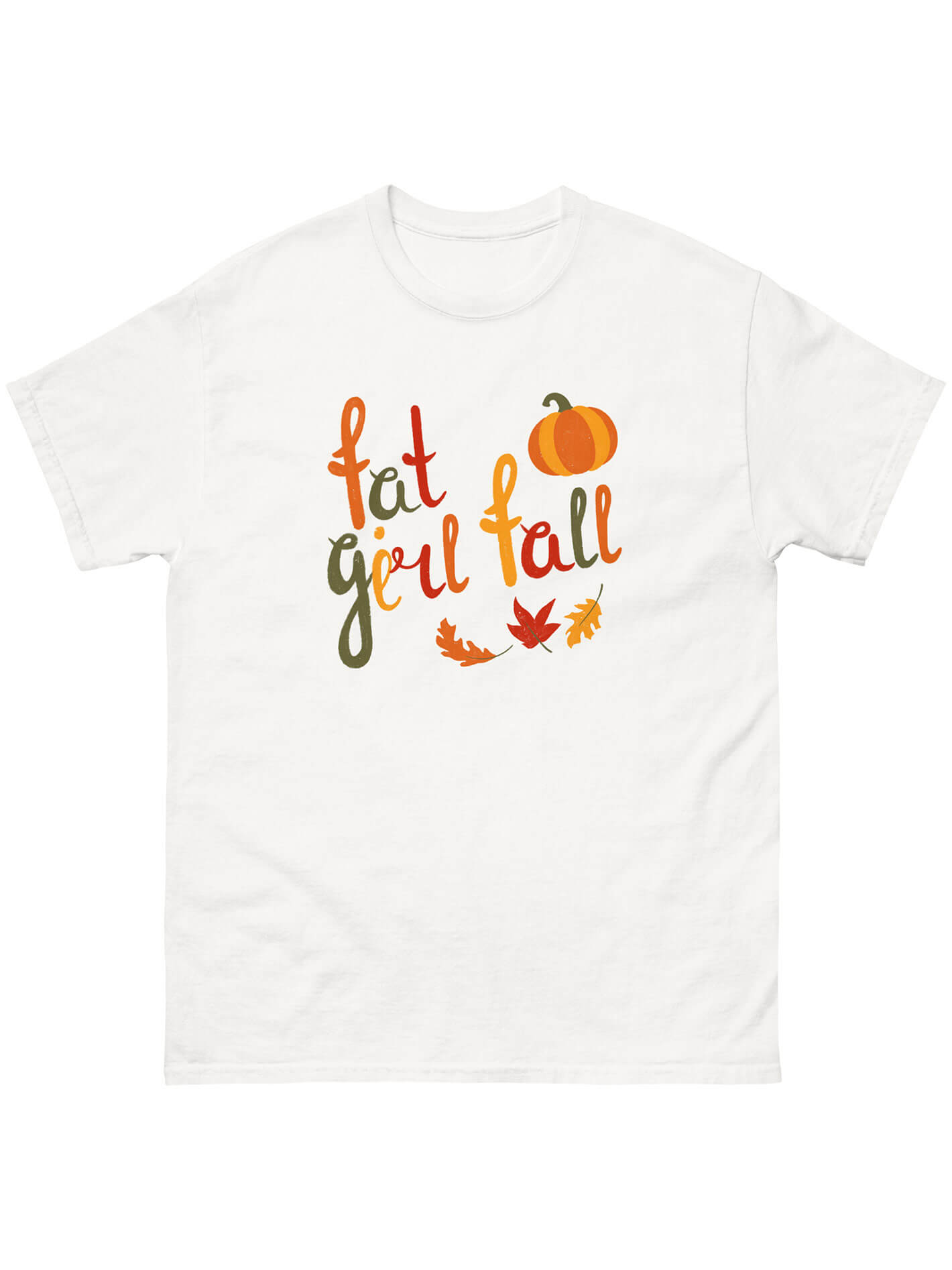 Fat girl fall plus size t-shirt.