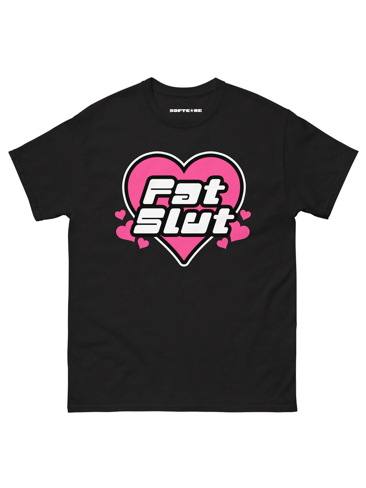 Fat slut plus size graphic tee.