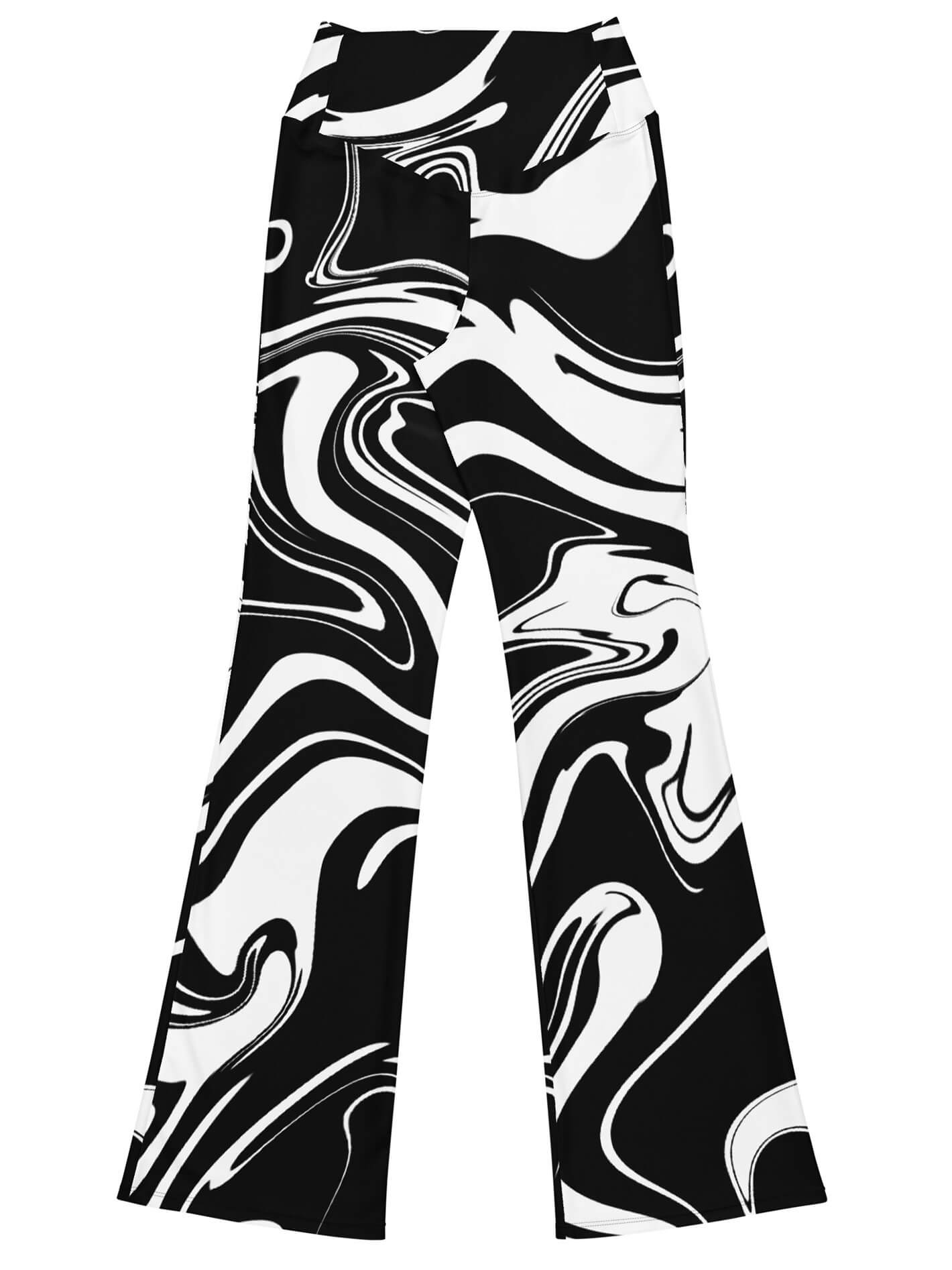 Flare leggings goth marble plus size.