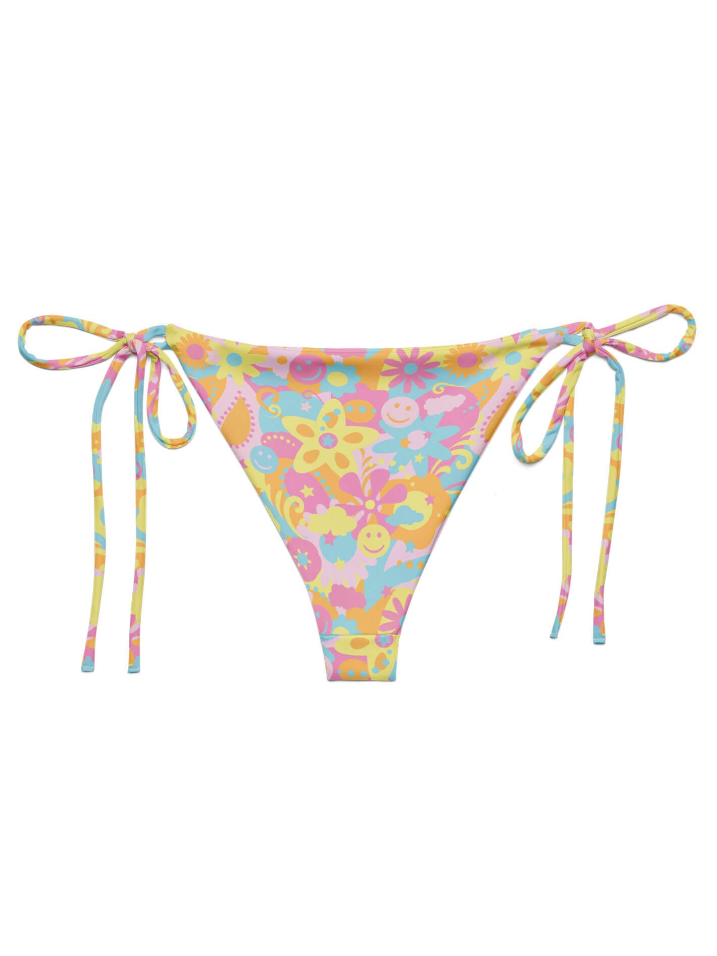 Flower power plus size bikini bottom.