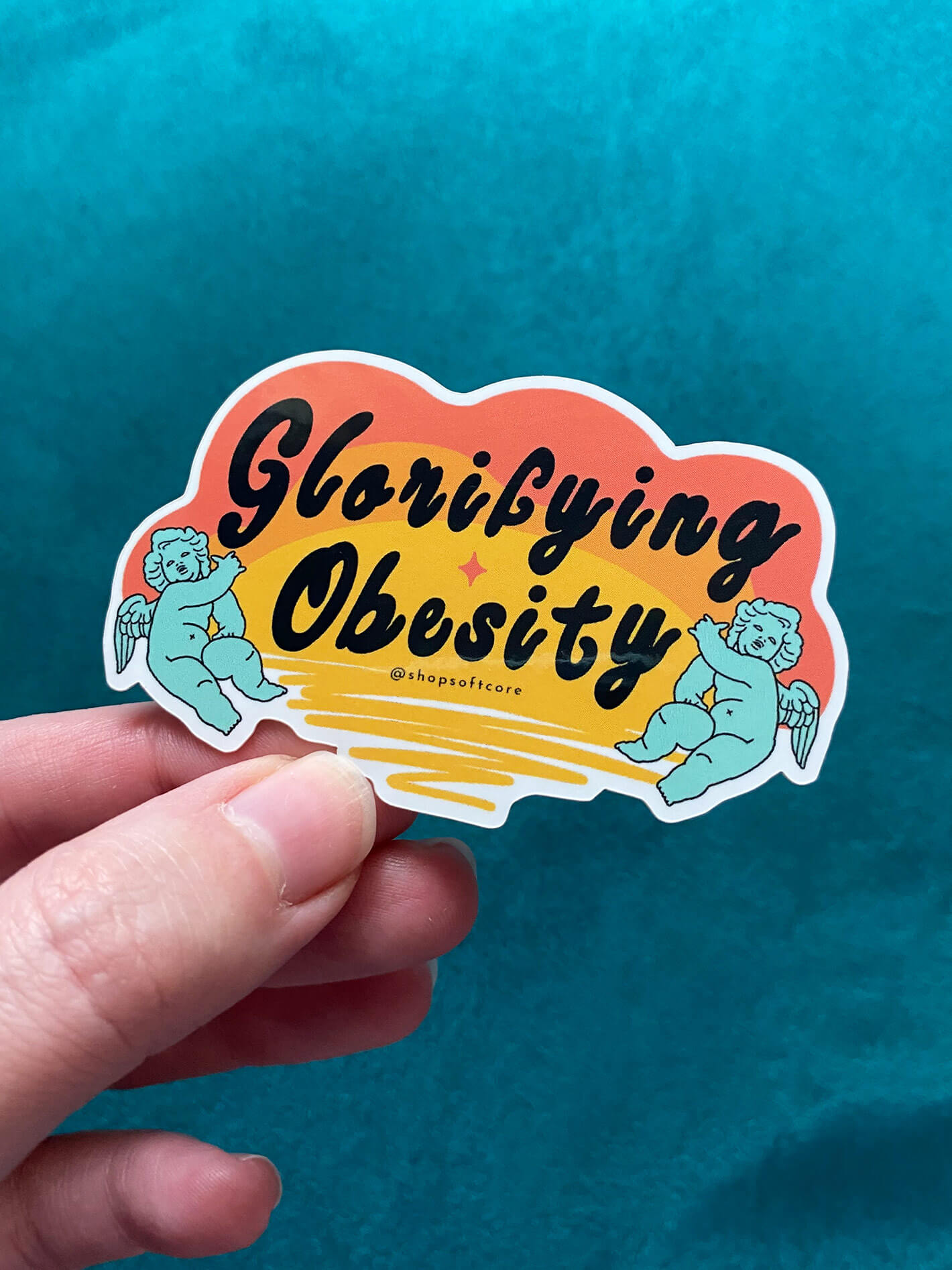 Glorifying obesity fat positive sticker.