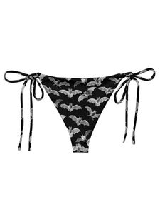 Goth bat print plus size bikini bottom.