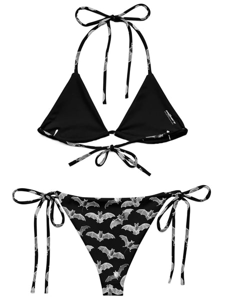 Goth bat plus size swimsuit.
