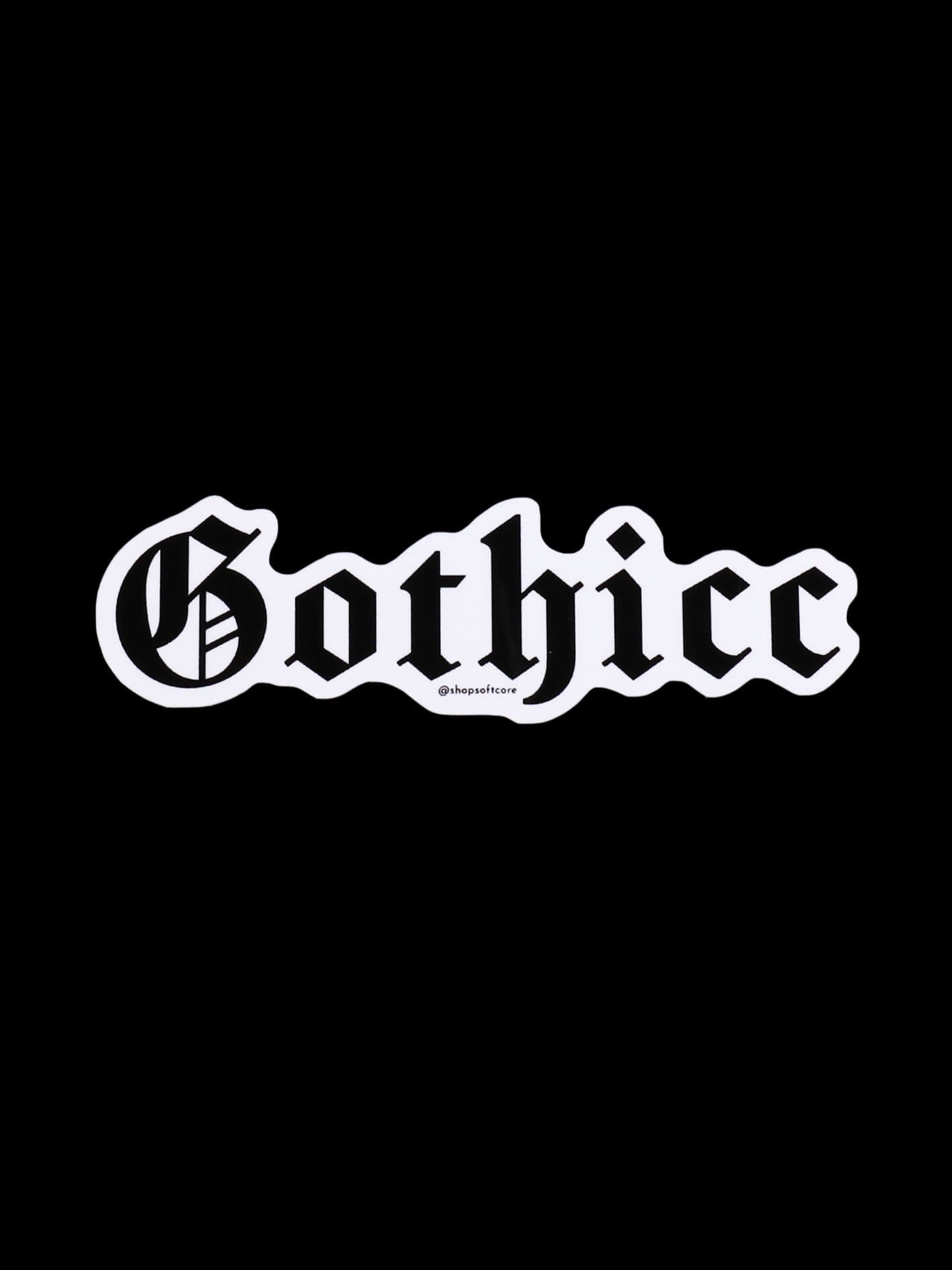 Gothicc plus size goth sticker.