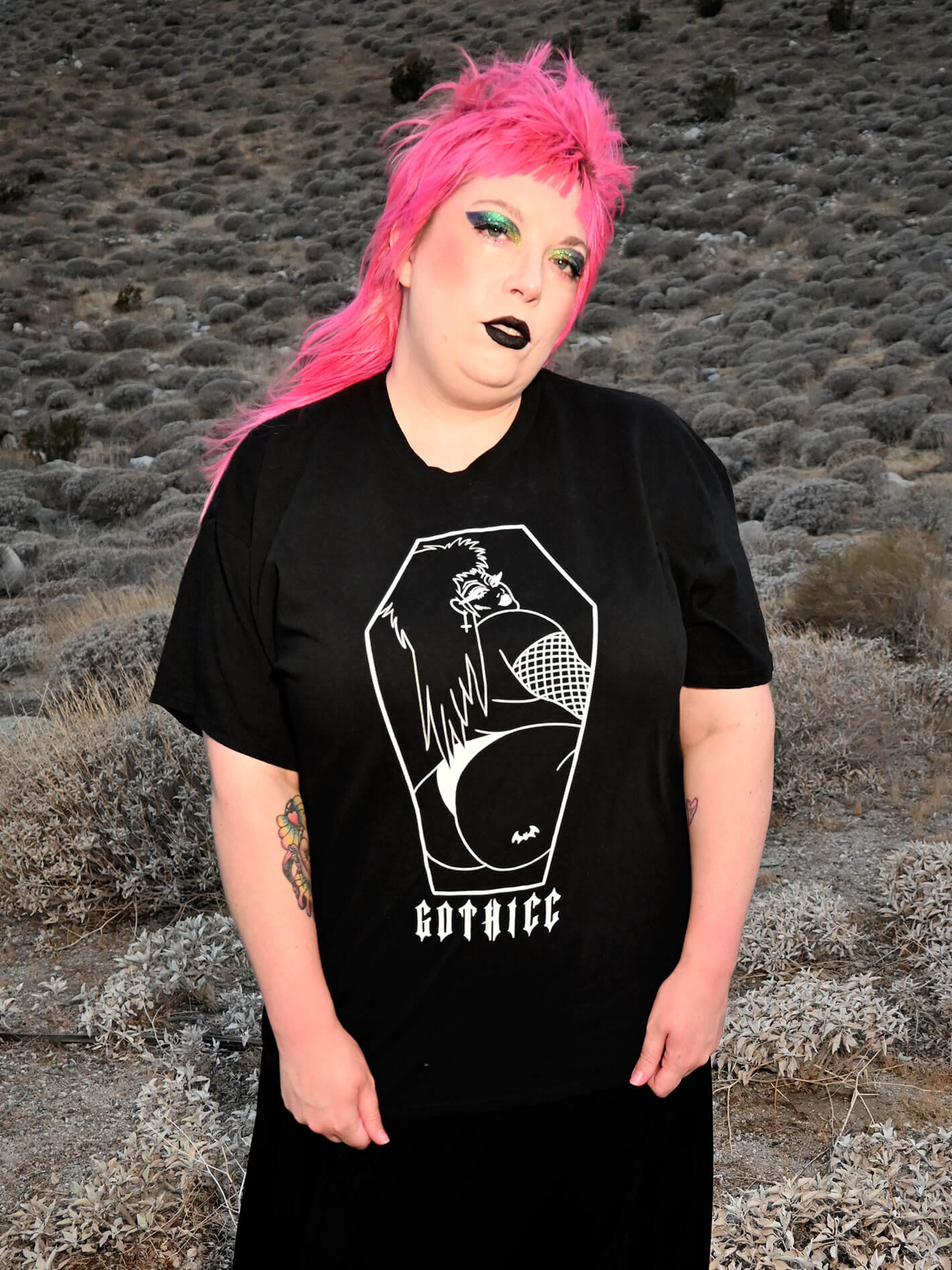 Gothicc plus size goth t-shirt.