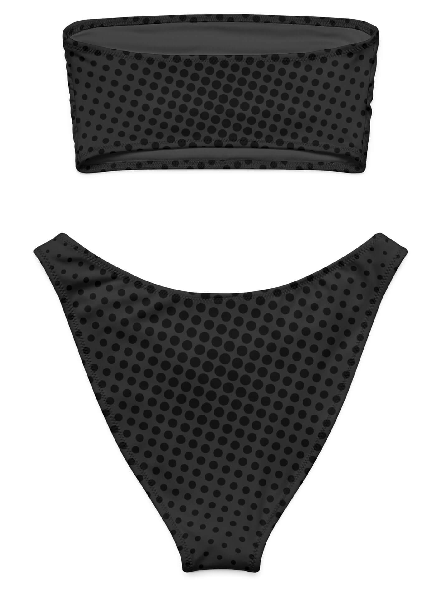 Halftone plus size goth bikini.
