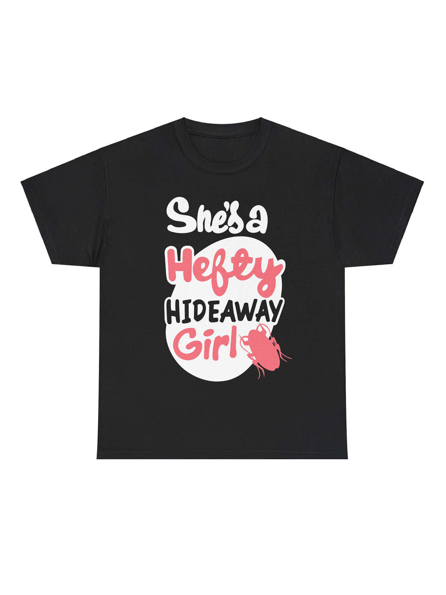 Hefty Hideaway Girl graphic tee.