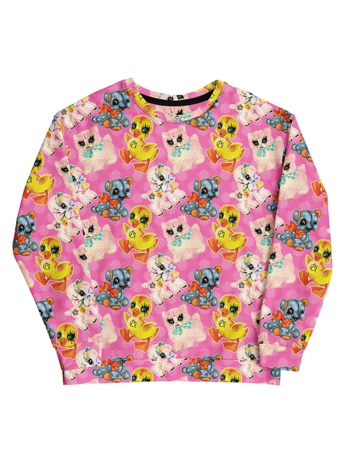 Kawaii satanic pink plus size sweater.