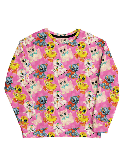 Kawaii satanic pink plus size sweater.