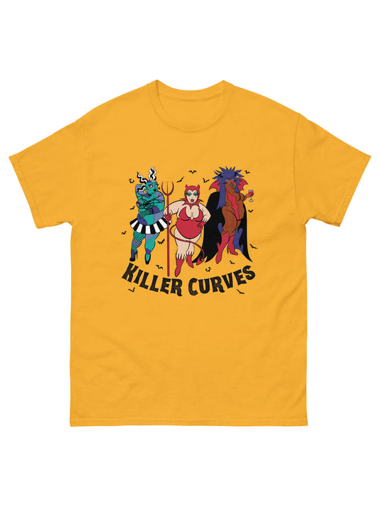 Killer curves Halloween pinup plus size t-shirt.