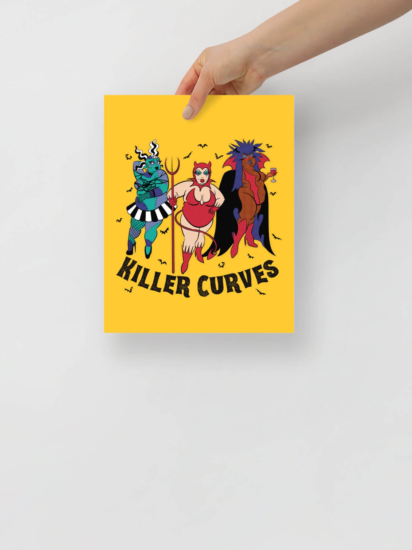 Killer curves plus size Halloween art print.