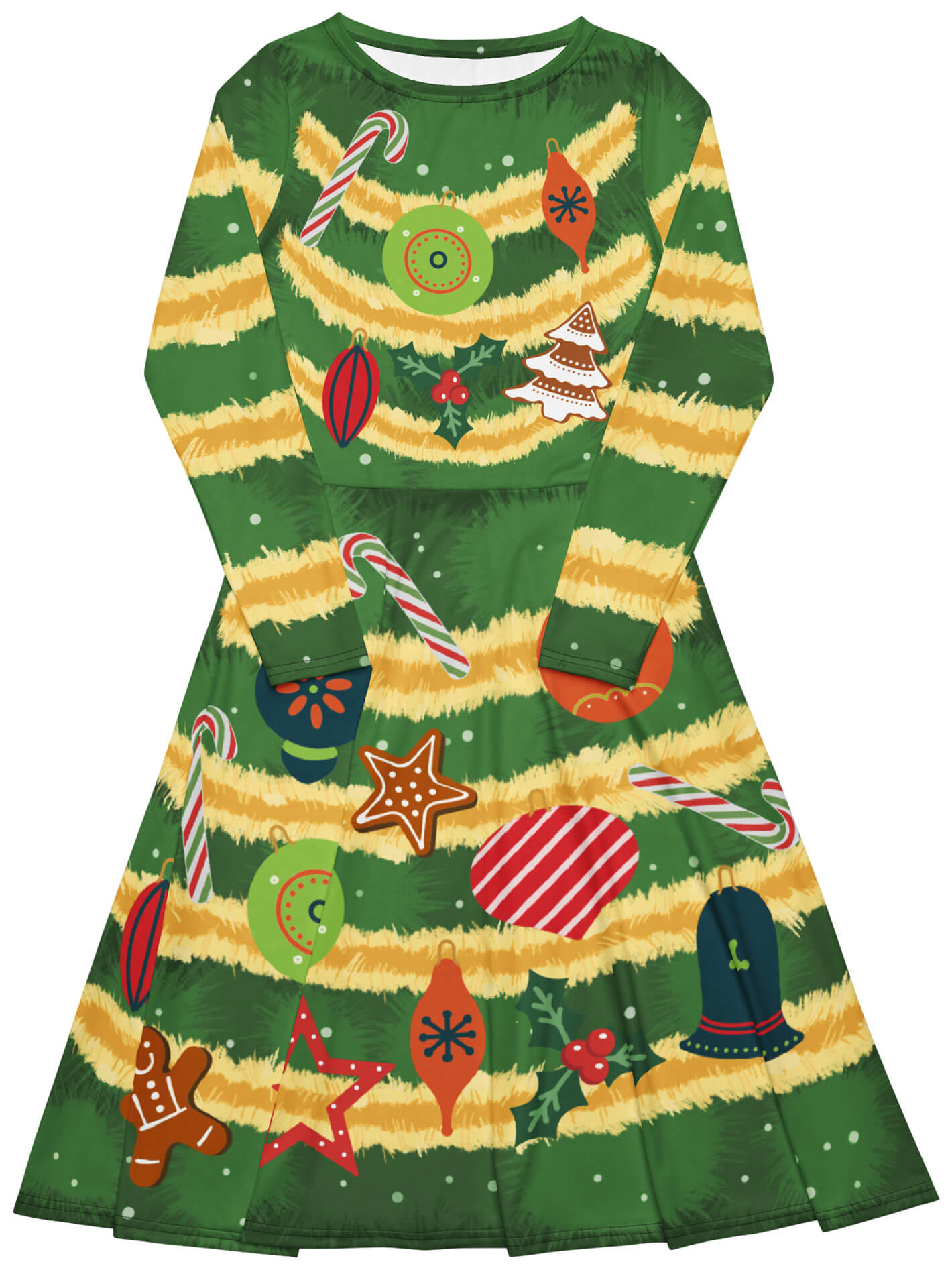 Kitschmas tree plus size holiday dress.