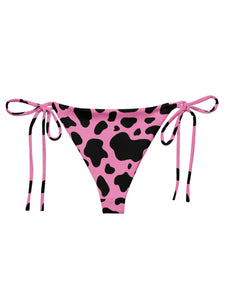 MOOd pink cow print plus size bikini bottom.