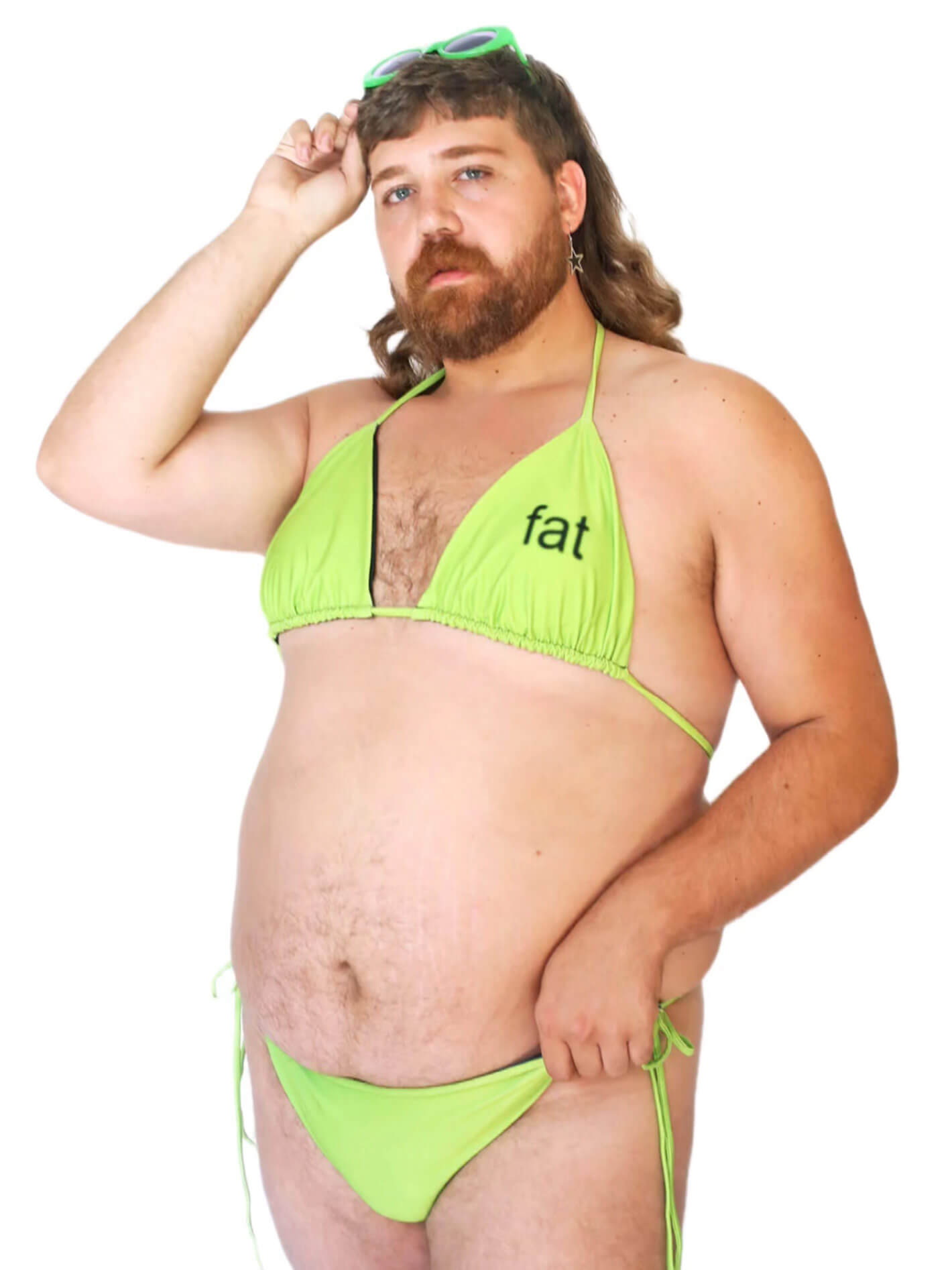 Nonbinary plus size y2k bikini.