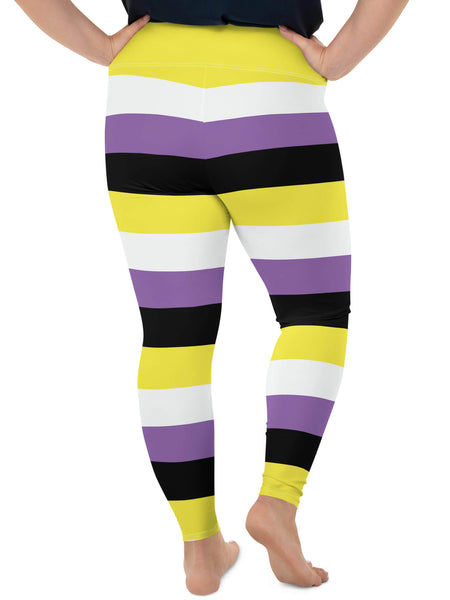 Nonbinary pride leggings.