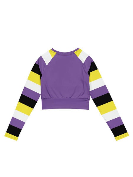 Nonbinary pride plus size crop top.